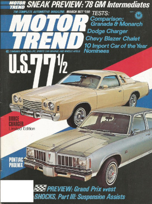 MOTOR TREND 1977 MAR - BUICK TURBO VEGA, TIGERS